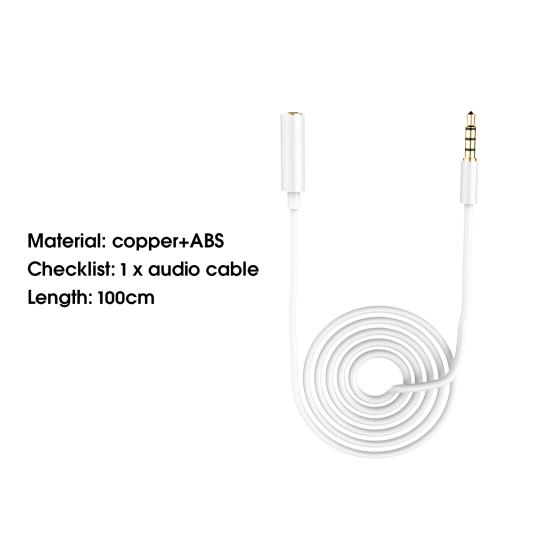 Удлинительный кабель для наушников Передача сигнала Штекер Стерео Аудио Воспроизведение 3,5 мм Штекер на Гнездо