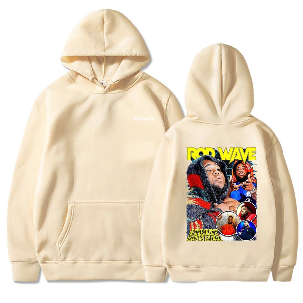 Rod Wave Ностальгия Музыкальный тур Толстовки с капюшоном Модный дизайн Мужская женская толстовка Флис Оверсайз Пары Повседневная уличная одежда Толстовки с капюшоном