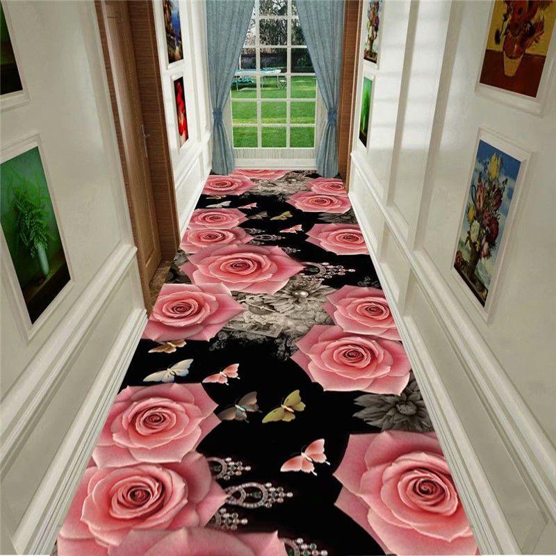 Super Absorbent Geometric Rug - Stain-Fighting, Waterproof, Anti-Slip Grip - Perfect for Hallway, Foyer, Bedroom Floors - Rectangle Hall Runner