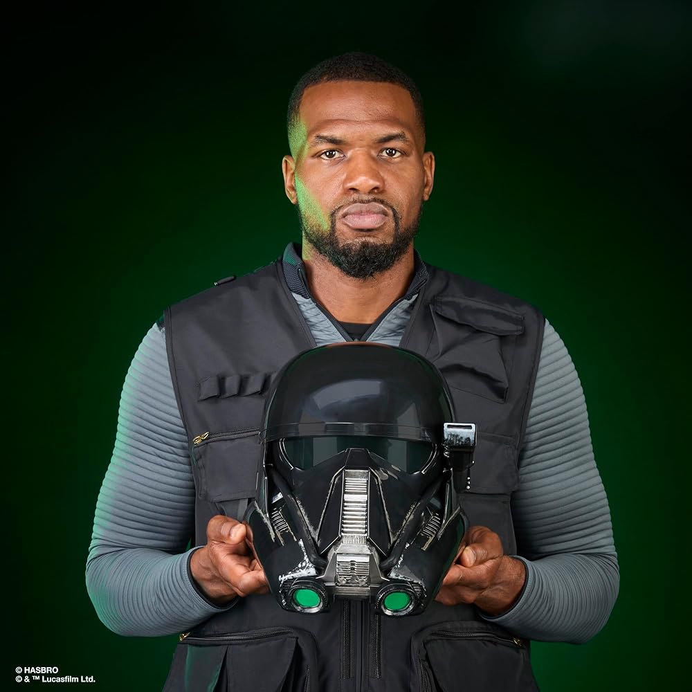 Hasbro Звездные Войны Черная Серия Имперский Штурмовик Смерти Премиум Электронный Шлем, Изгой Один: Предмет для ролевой игры «История „Звёздных войн“», для возраста 14 лет и старше, G0706, Авто
