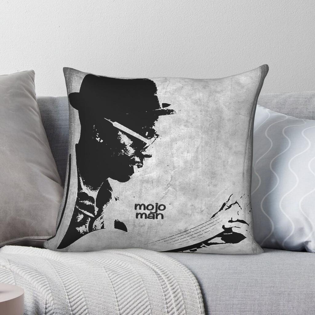 Lightnin Hopkins Mojo Man Square Pillowcase Polyester Linen Velvet Pattern Zip Decor Throw Pillow Case Car Cushion Cover