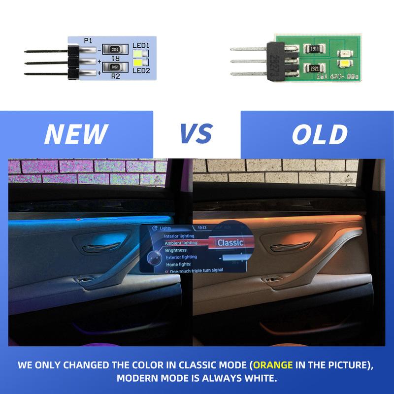 Ambient Lighting Upgrade For BMW X1 E84 LCI F48 X2 F39 i3 I01 2Series F45 F46 Ice Blue/White LED Center Console Storage Light