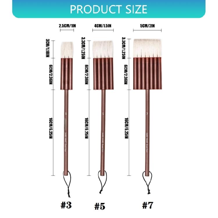 Профессиональная кисть для акварели с деревянной ручкой, мягкой щетиной, кисть для рисования акварелью, акрилом, гуашью, для творчества на бумаге, холсте