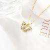 Women's Necklace with Micro Inlay of Zircon Butterfly, Fashionable, Simple and Personalized Collarbone Chain