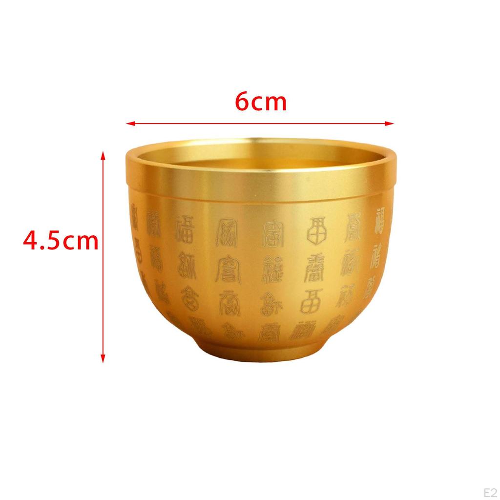 ADM Brass Fengshui Bowl Feng Shui Wealth Luck Chinese Traditional Treasure for Good