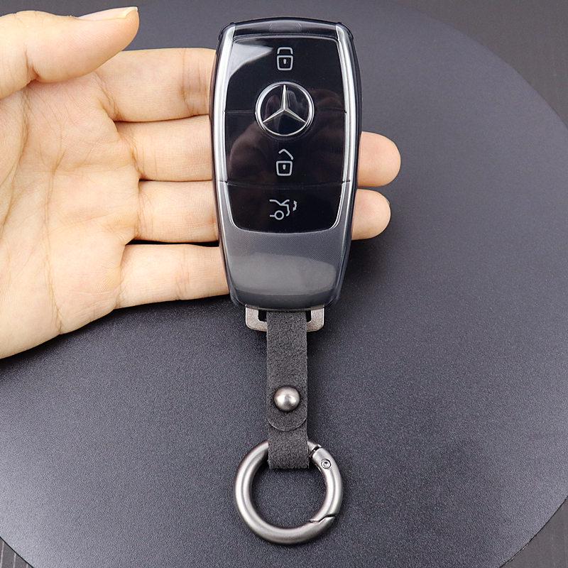 Ультратонкий прозрачный чехол для ключа для Mercedes-Benz E300L, GLC260L, A200L, GLB, GLE350 и CLS-Класса
