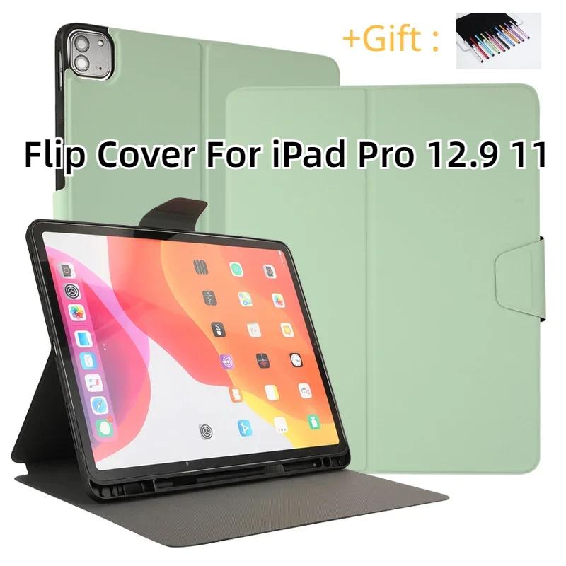 Магнитный флип-чехол для iPad Pro 12.9 11 Чехол 2021 2020 Складной смарт-чехол для iPad Pro 12 9 2021 2020 Чехол с держателем для карандаша