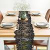 Black Lace Table Runner - 14x118 Inch Black Lace Tablecloth Elegant Vintage Table Runner for Gothic Boho Wedding Decor, Romantic Party Anniversary