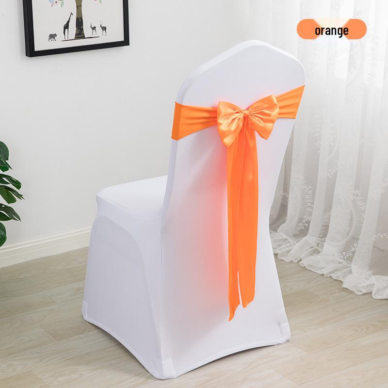 Elegant Wedding Ribbon Chair Cover Decoration