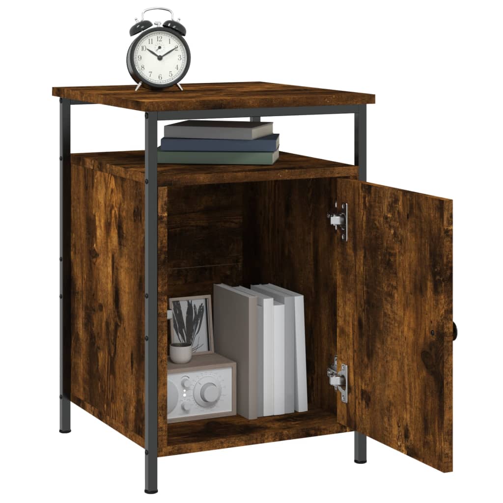 Nightstand Smoked Oak 40 x 42 x 60 cm Particleboard
