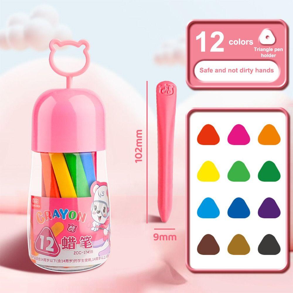 12/24/36/48Цвета 12/24/36/48Цвета Пластиковые Мелки Не Грязные Руки Инструменты Для Рисования Канцелярские Товары