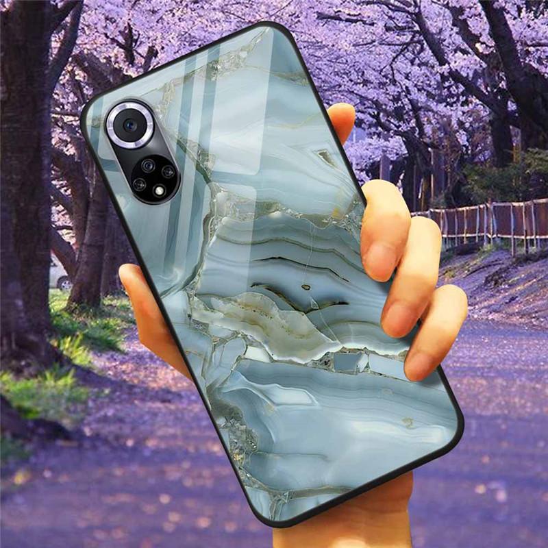 Чехол для Honor 50 Pro Закаленное Стекло Звездный Мрамор Жесткая Задняя Крышка для Телефона Huawei Honor 50 Чехлы Honor50 Защитные