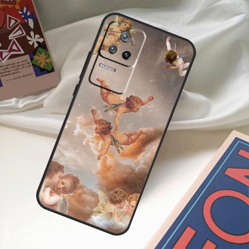 Чехол с принтом «Мультяшный ангелочек» для POCO X6 Pro X3 X5 F3 F5 M5s M6 Pro Xiaomi 14 Ultra 11T 12T 13T Pro 12 13 Lite