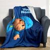 Pocoyo Customize Your Name Blanket Multi-purpose Customizable Blanket Warmthful Decor Perfect for Seaside Office Chair Picnics Living Room