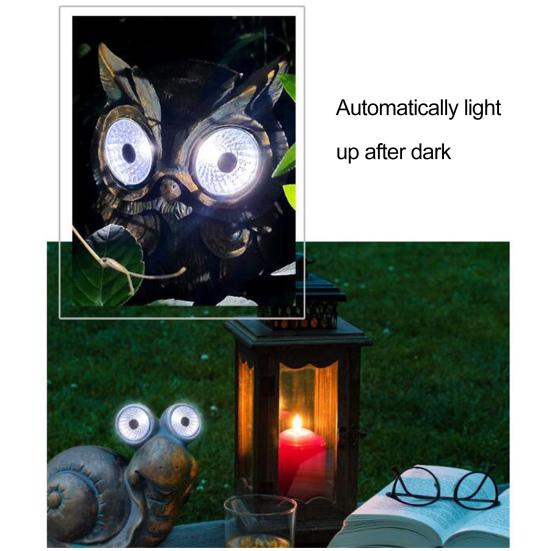 Солнечная лампа, орнамент, прочная синтетическая смола, черепаха, сова, улитка, скульптура, автоматический ночник