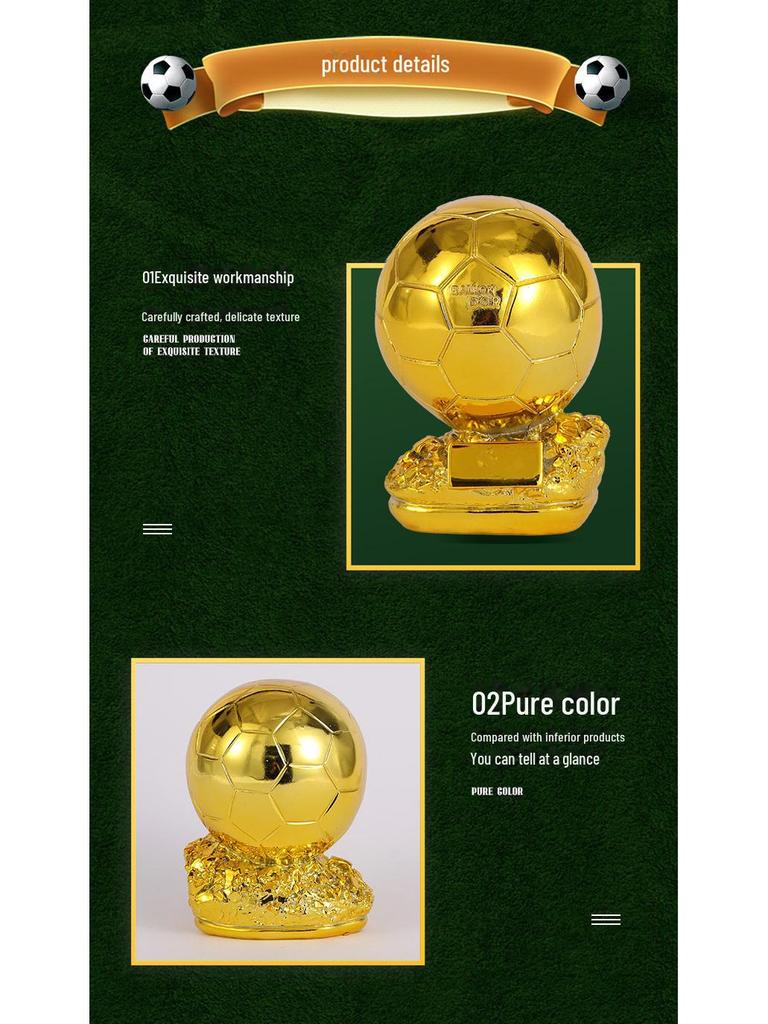 Трофей «Золотой мяч» чемпионата мира по футболу для выдающихся игроков MVP — гравированная награда Роналду Месси