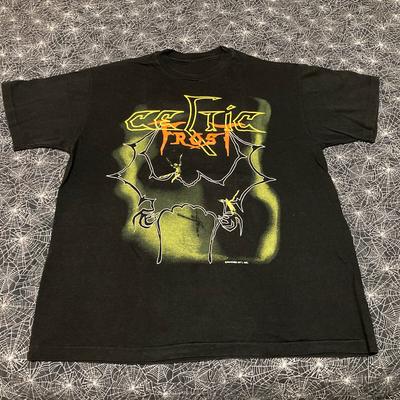 Celtic Frost Музыкальный тур Черная футболка Хлопок Все размеры Унисекс Унисекс Футболка