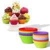 12/24/36pcs Of Silicone Cake Mold Round Muffin Cup Cake Baking Mold Kitchen Cooking Bakeware Making Diy Cake Decoration Tool