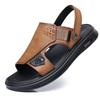 Summer New First-layer Cowhide Men's Beach Shoes Leather Outdoor Leather Sandals Non-slip Slippers Sandals Breathable Men's Shoes