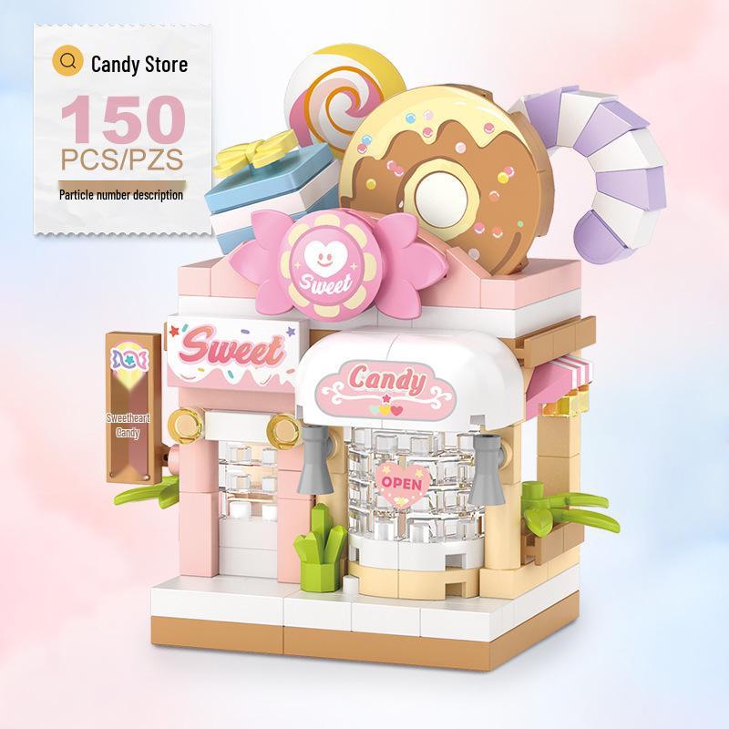 Loz Мини-частицы Зоомагазин Колесо обозрения Сцена Миниатюрные Строительные блоки - Детские игрушки и Рождественский подарок