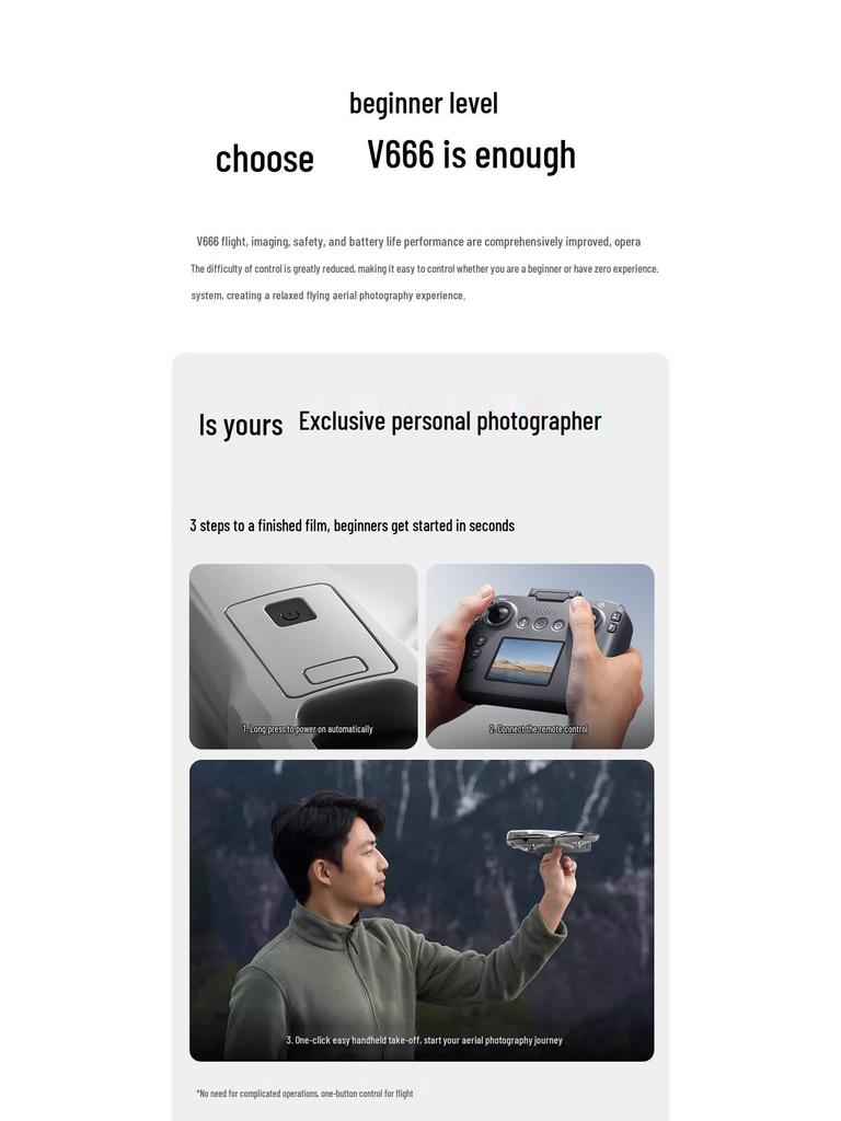 V666 8K HD Дрон: Аэрофотосъемка, Обход препятствий, Бесколлекторный двигатель, Радиоуправляемый летательный аппарат