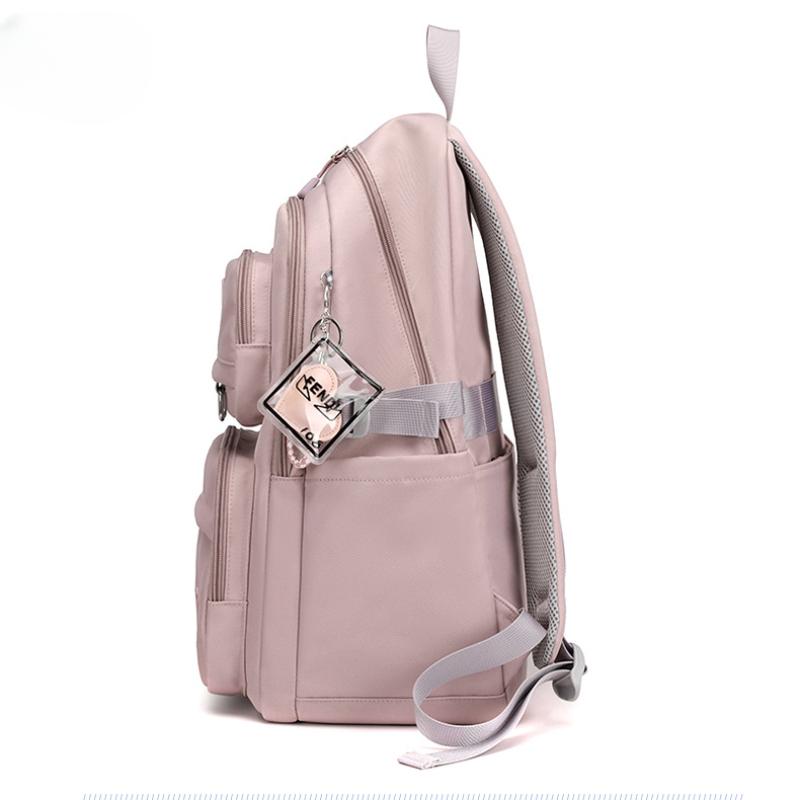 Middle School Student Schoolbags for Girl Commuting Large-capacity Backpacks Fashion Leisure Solid Color Book Bag Ultra-light Waterproof Knapsack