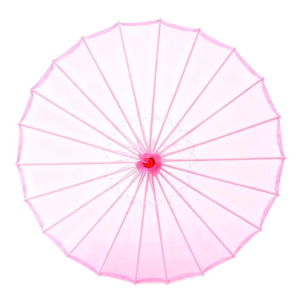 Translucent Silk Dance Umbrella Solid Color Chinese Bamboo Umbrella Outdoor Performance