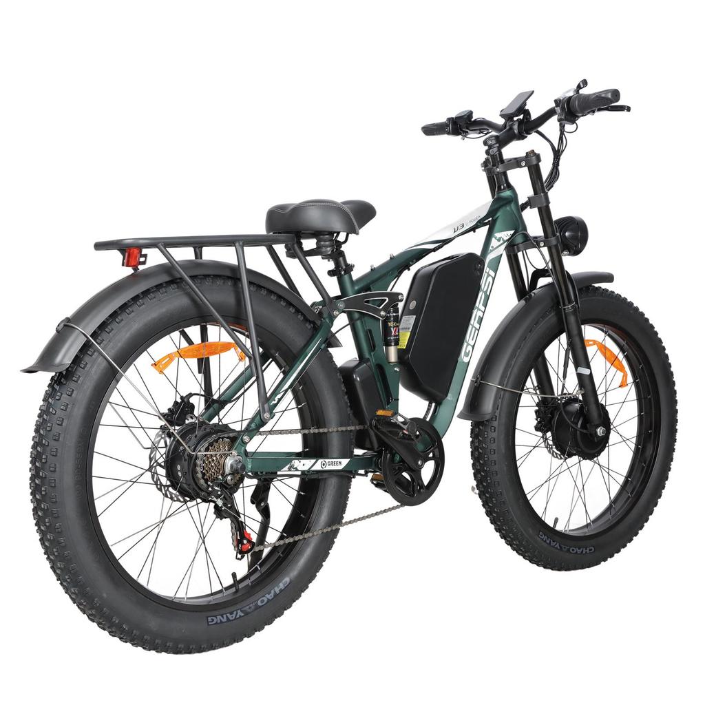 Baolujie DP-2603-SJ 1500*2 Двухмоторный Электровелосипед 52В35Ач Аккумулятор 26 Дюймов Расширенная Внедорожная Шина Электро-Горный Велосипед Для Взрослых