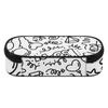 Pencil Pouch Printed 300D Polyester Zipper Closure with Mesh Storage Layer Removable Divider and Pen Holders for Boys Girls