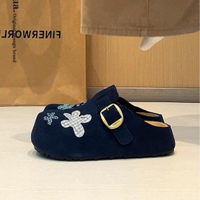 Нишевые женские новые осенние универсальные нескользящие полушлепанцы с толстой подошвой носите пару шлепанцев