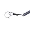 Anti-lost Camping Climbing Elastic Steel Wire Outdoor Spring Rope Lanyard Carabiner Fishing String