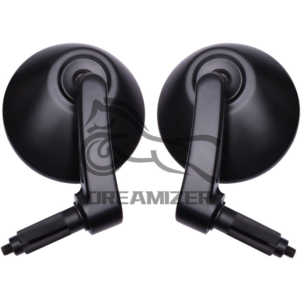 Мотоциклетные круглые большие 7/8-дюймовые боковые зеркала заднего вида с ручкой для Honda Kawasaki Suzuki Yamaha