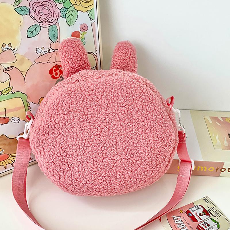 Мультфильм Kawaii Labubu сумки на плечо милый универсальный плюшевый кукольный рюкзак для женщин и девочек простые сумки через плечо подарки