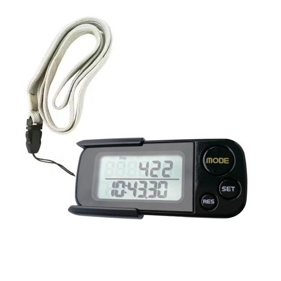 Шагомер для ходьбы 3D с зажимом и шнурком, память на 30 дней, простой счетчик шагов с ЖК-дисплеем, точный фитнес-трекер для мужчин и женщин