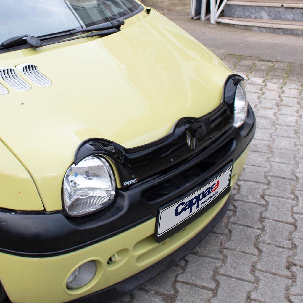 ДЛЯ Renault Twingo Передний спойлер для защиты капота 1993–2002 гг. Передний дефлектор капота от насекомых, глянцево-черный