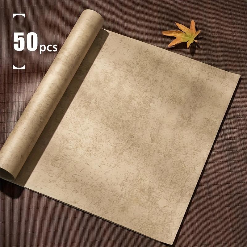 50 Pcs 5.3*13.4 Inch Long Retro Qin and Han Antique Noun Paper BrushCalligraphy Practice Noun Paper National Painting Calligraphy CreationExhibition