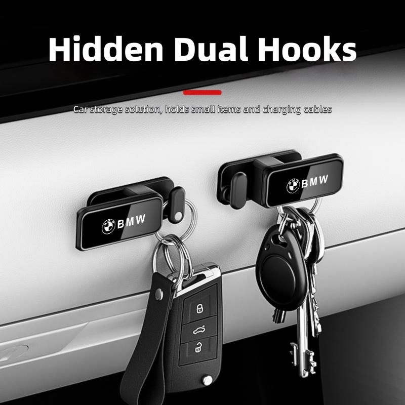 WCHT7 Metal Alloy Car Hook Randomly Pasted Storage Bracket Accessory For BMW 3 5 7 Series G11 G12 G30 G31 G32 G07 X3 X4 X5 X6 X7