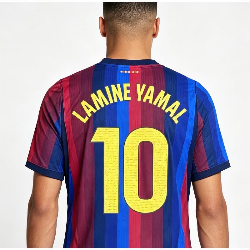 Ламин Ямаль Нет:10 футболок 3D 2026-2027 Barce клуб Мужские и женские Удобная и дышащая Свободная рубашка Y2K