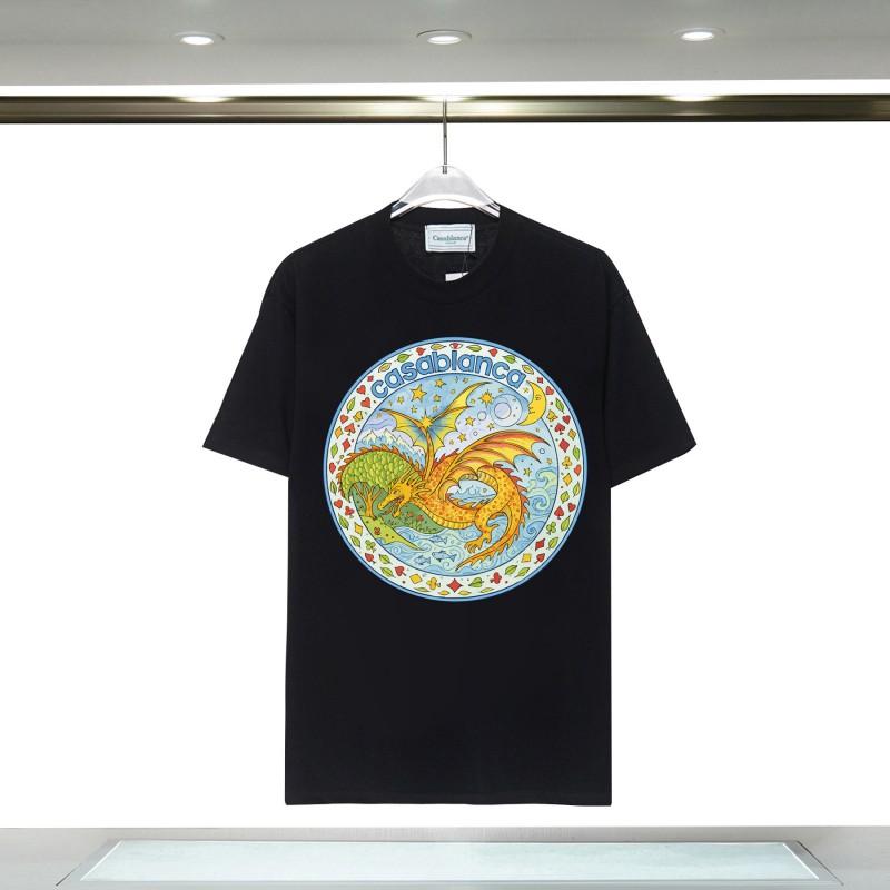 Casablanca Short Sleeve T-Shirt Teen Boys 2025 Loose Fit Cotton Graphic Tee