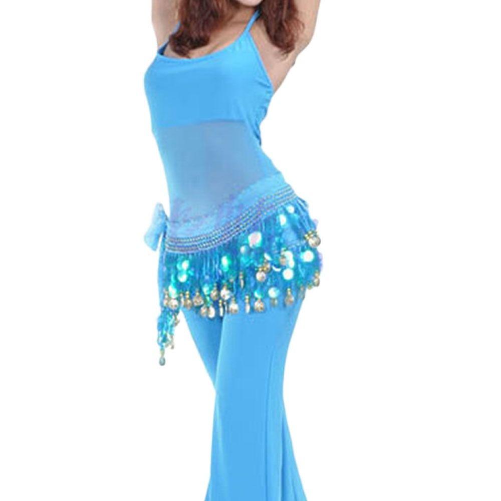 For Thailand/India/Arab Show Costumes Sequins Belly Dance Belt Waist Chain Hip Scarf Dancer Skirt