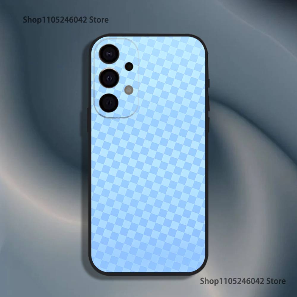 Противоударный чехол для телефона с клетчатым рисунком для Samsung S26, S25, S24, S21, S22, S23, S30, Ultra, S20, Plus, Fe, Lite, 5G Черная крышка