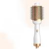 Multifunctional Hair Dryer & Straightener Comb, White Gold, Dual-Purpose, US Standard.