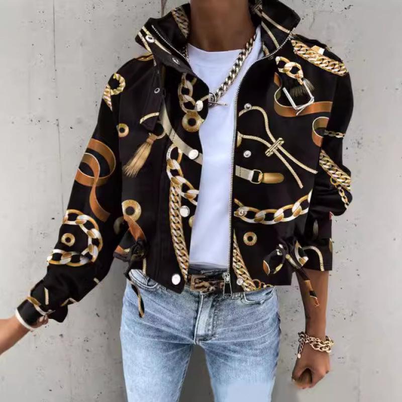 Tooxika Новая рабочая одежда Короткое пальто Повседневная печатная короткая куртка для женщин