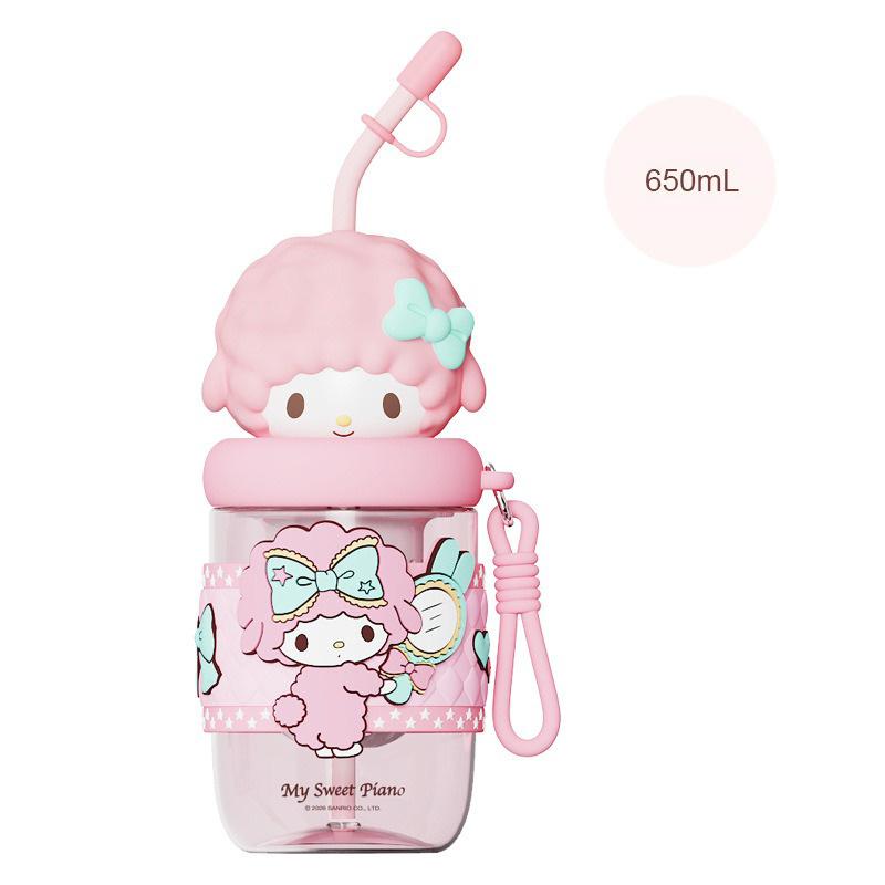 X&W Sanrio 650/1200 мл Стакан-термос Hello Kitty для льда Студенческая кружка с трубочкой и ситечком для чая Летние портативные спортивные бутылки для воды