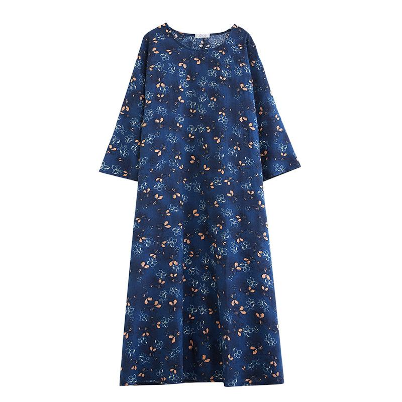 Весеннее цветное платье в стиле «отпуск», для путешествий в стиле ретро, свободное, повседневное, большого размера, с длинными рукавами, из хлопка и льна