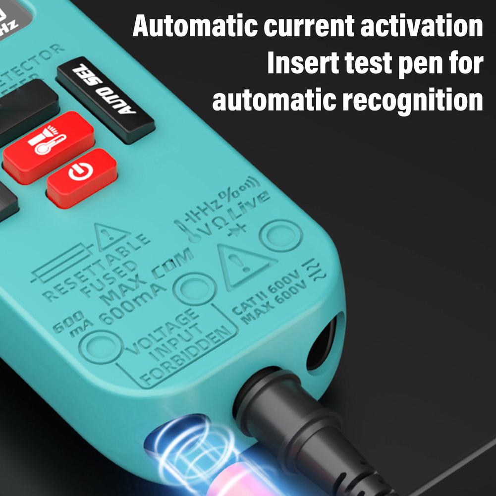 Multimeter With Circuit Break Detection Battery Tester Auto-ranging DMM Digital Multimeter Built-in 400mAh Battery