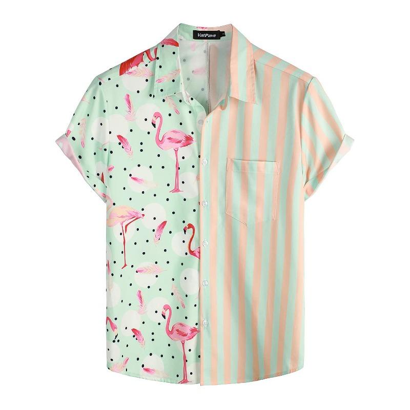 Летняя мужская рубашка Vocation Lapel Camisa с 3D-принтом, повседневная дышащая гавайская рубашка, модные мужские и женские топы, пляжная блузка с коротким рукавом