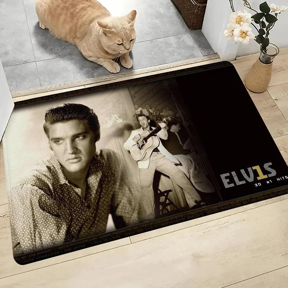 E-Elvis Presley Hallway Carpet Washable Non-Slip Living Room Sofa Chairs Area Mat Kitchen Doormat Area Rug Home Decor