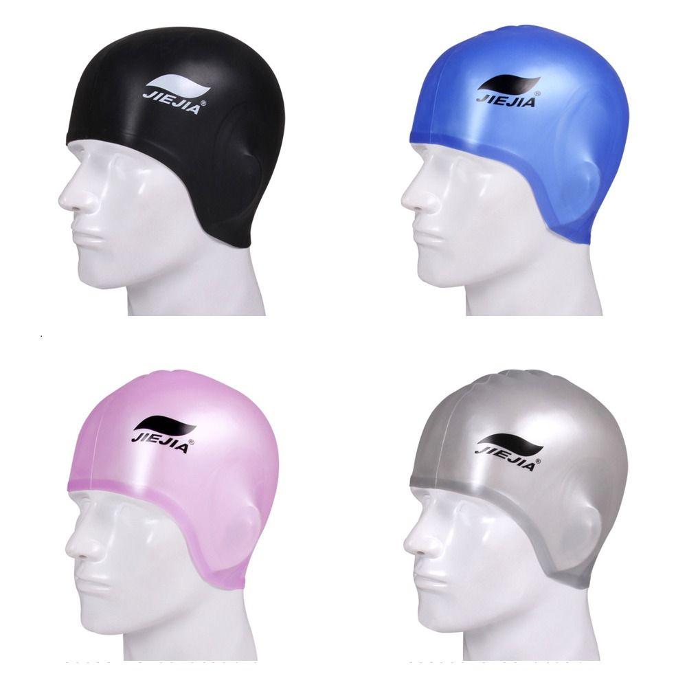 Swim Pool High Elastic Diving Hat Swim Pool Cap Silicone Swimming Caps Protect Ears Swim Hat