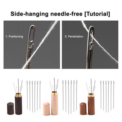 Ручные швейные иглы Иглы из стали с большим ушком и футляром для хранения Иглы с легким вдеванием нити Подарок для пожилых людей, любящих шитье